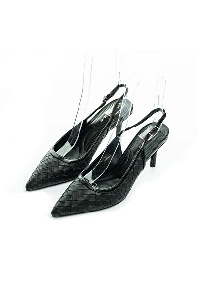 PointOne Elegant Open-Back Stiletto Heels