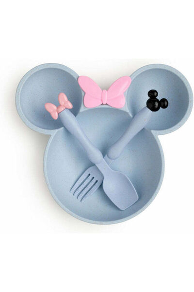 OEM Σετ Φαγητού "Μίνι" από Μελαμίνη Μπλε