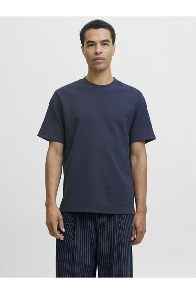 Jack & Jones Ανδρικό μπλουζάκι σε σκούρο μπλε χρώμα Jprblaleo Ss Structure Te...