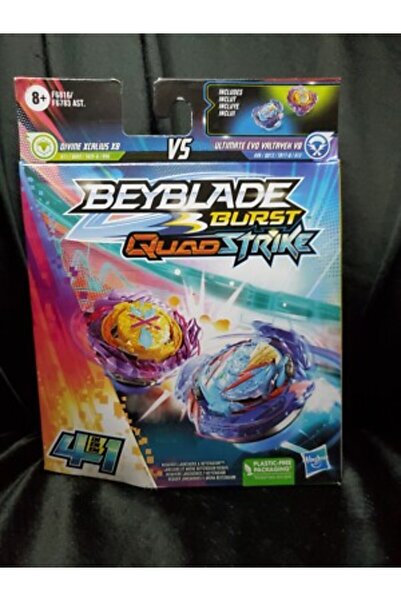 Hasbro Beyblade Burst QuadStrike Ultimate Evo Valtryek V8 & Divine Xcalius X8...