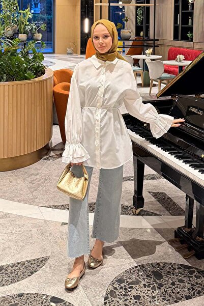 lamelif Λιτό πουκάμισο - Λευκό - Casual