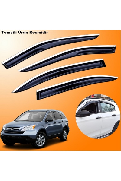 midline Honda CRV Cam Rüzgarlığı Krom ABS Nikelajlı Mügen Cam Rüzgarlığı 2007...