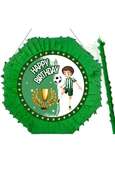 parti show Yeşil Beyaz Futbol Temalı Taraftar Pinyata
