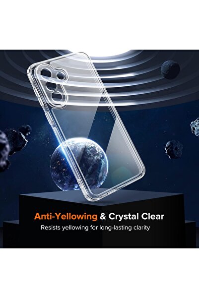 m.tk moveteck Samsung Galaxy A57 Kılıf Kamera Çıkıntılı Korumalı Yumuşak Şeffaf Silikon +9H Ekran Koruyucu Cam Set
