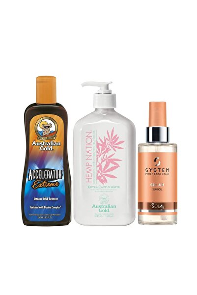Australian Gold Πακέτο για μαύρισμα και περιποίηση μαλλιών για μια διακοπή στ...