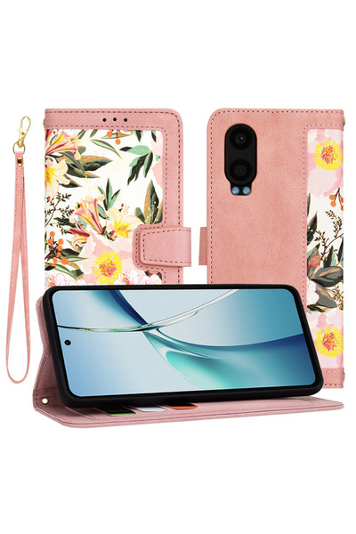 Techsuit Husa pentru OnePlus Nord CE4 Lite, FlipCraft, protectie antisoc, roz
