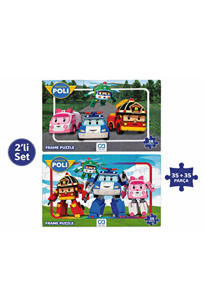 Prlk toys Robocar Poli 2’li Frame Puzzle Seti – 35+35 Parça Çocuk Yapboz