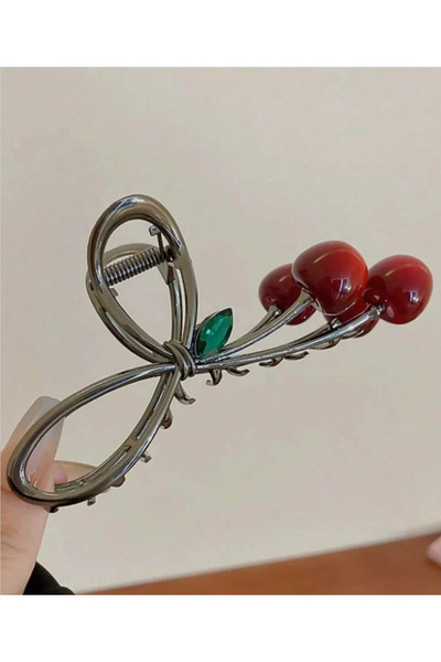 Twinssis Accessories Μεταλλική πόρπη με λεπτομέρεια σε σχήμα κερασιού, μεγάλο...