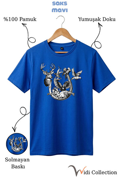 WİDİ T-Shirt - Μπλε - Κανονική εφαρμογή