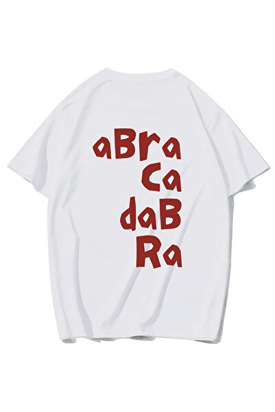 BRZ COLLECTION Tricou Unisex Oversize Abracadabra (ALB)