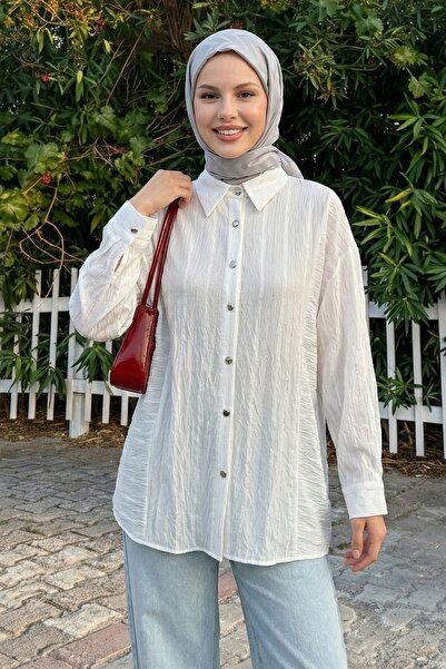 InStyle Λιτό πουκάμισο - Λευκό - Casual