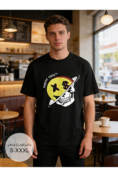 Arabest Men T-Shirts Black Slim/Slim Fit 100% Cotton Basic Crew Neck T-Shirt ...