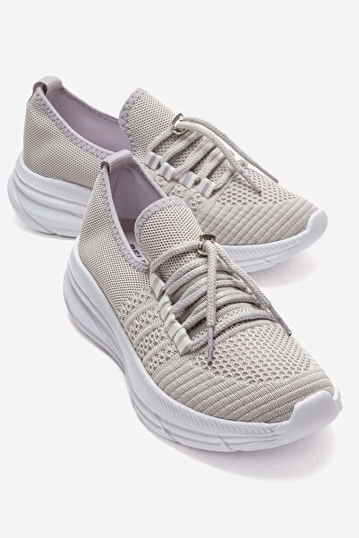 CCWAY AYAKKABI Γυναικεία παπούτσια casual με πόρπες και δετά πλεκτά στοιχεία ...