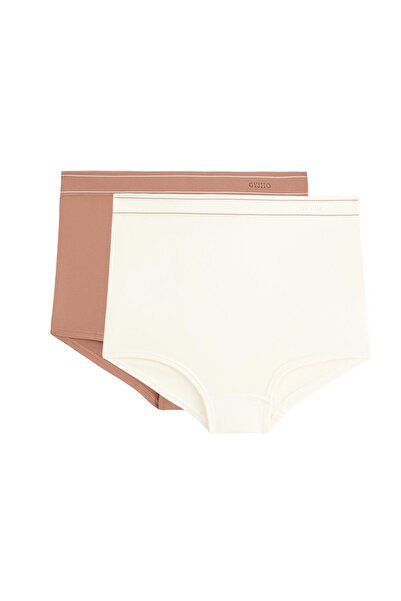 Oysho 2'li seamless soft touch kontrast logolu shortie külot