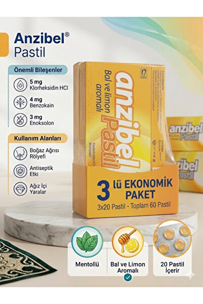 Nobel Anzbel pastil bal limon üçlü paket