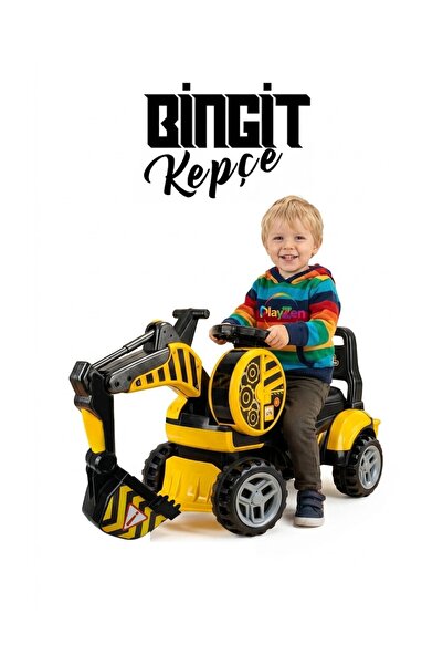 PlayZen Çocuk Kepçe Arabası Bin Git İlk Arabam Operatör İş Makinesi Oyuncak 3...