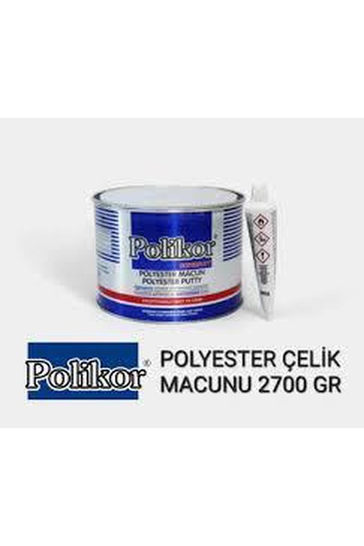 Polikor Polyester Çelik Macun 2700 Gr + ( 6'lı koli )