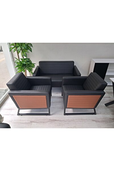 ENG OFİS MOBİLYALARI MODERN BETA DERİ KOLTUK TAKIMI 2+1+1