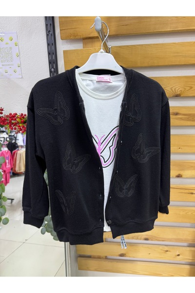 Trendline Κοριτσίστικο εποχιακό πλεκτό τζιν σετ 3 τεμαχίων (κάτω και επάνω μέ...