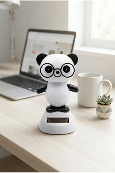 SOFT Güneş Enerjili Solar Dans Eden Figür Panda - Ev Ofis Araba Masaüstü İçin...