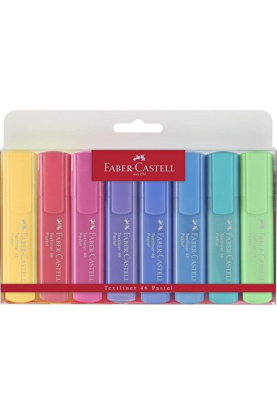 Generic أقلام تظليل باستيل من فابر-كاستل، 8 أقلام تظليل بطرف مشطوف بألوان باس...