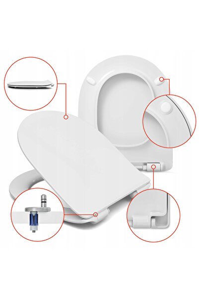 OEM Capac WC, Kings of Toilets, Compatibil cu Vitra S50, Alb, 44x37cm, Slim, ...