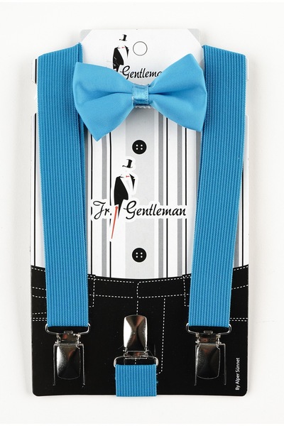 babixkids Quality Bow Tie Suspender Set Suitable for Ages 2-7