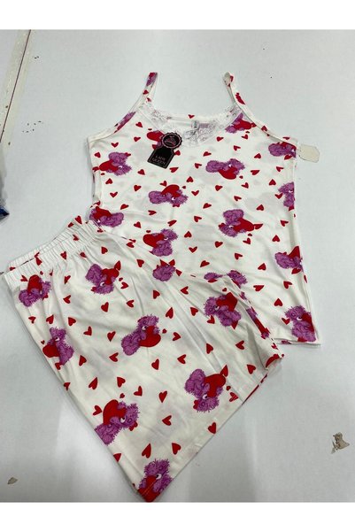 Lady Queen bambu viskon şortlu pijama takımı