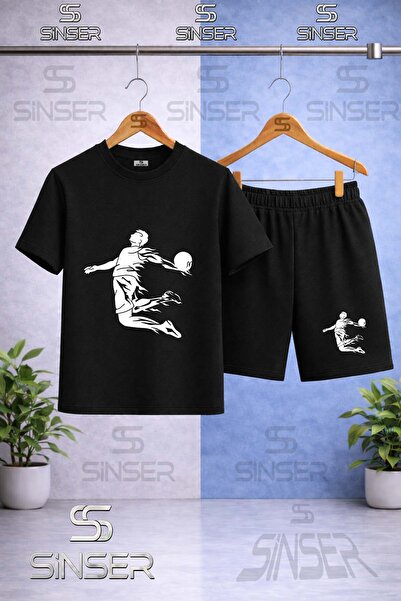 SS SİNSER Children's Basket Havara Asili Byz Printed Crew Neck T-Shirt - Shor...