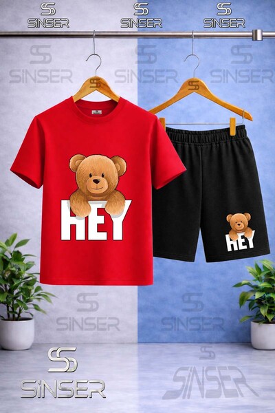 SS SİNSER تي شيرت للأطفال مطبوع عليه AYICIK HEY YAZISI USTUNDE برقبة دائرية -...