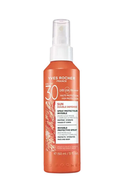 Yves Rocher SPF 30 Güneş Spreyi Yüz ve Vücut 150 ml Invisible Koruma Nemlendi...
