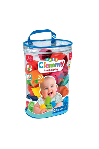 CLEMENTONI Soft Clemmy Touch & Play Soft Bpa-Free Blocks 20 Pieces