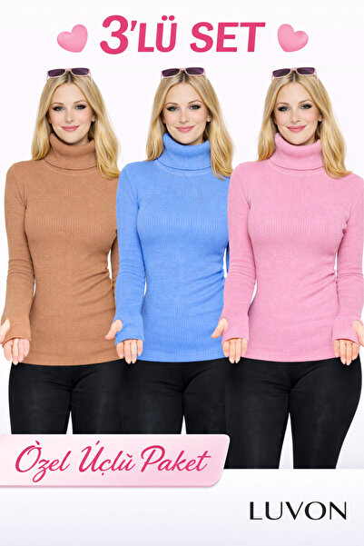 LUVON Πουλόβερ Premium Savior Body με λεπτομέρεια στον λαιμό και στα δάχτυλα,...