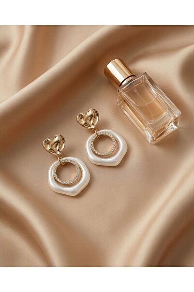 HOSBUTIK Gold Pendant Heart Earrings