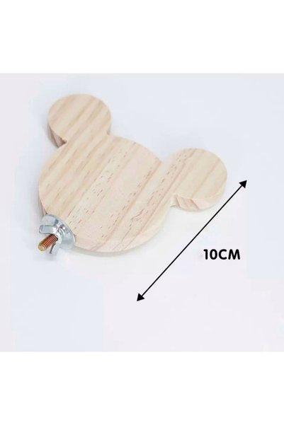 UniqBirdToys Trendme Natural Wooden Figured Bird Perch Set - 3-Piece Decorative Resting Platform