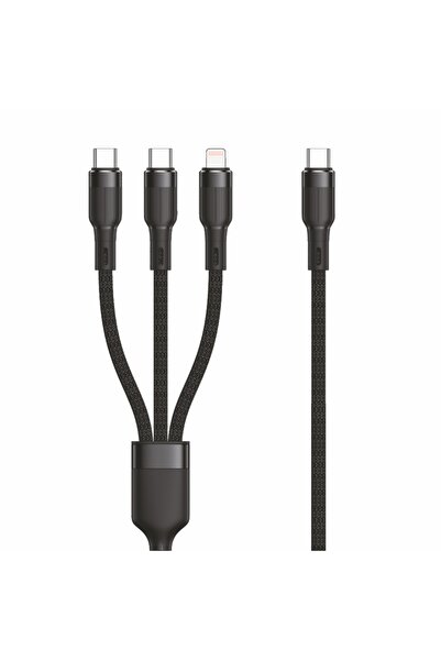 unix International كابل شحن سريع UNIX iUX-07 120W 3 في 1 من النوع C، من النوع...