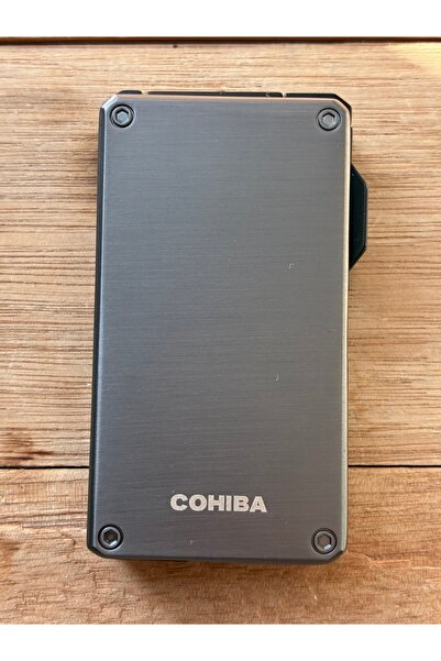 COHİBA Puro Çakmak 2 Pürmüz Dahili Delicili Metal İkon Kasa