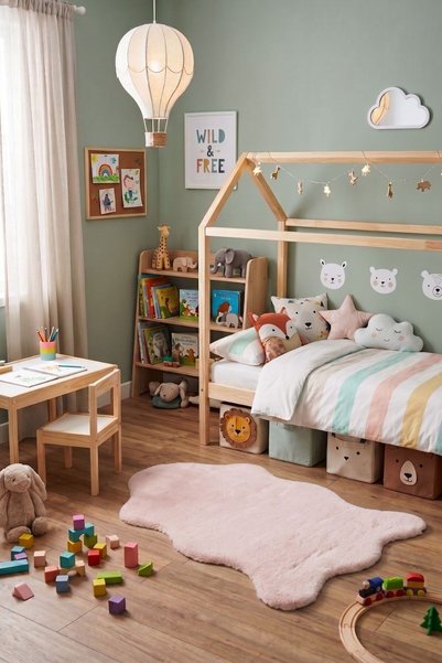 Palmera Puffy Pudra Peluş Yıkanabilir Salon, Çocuk Odası, Yatak Odası halısı ...