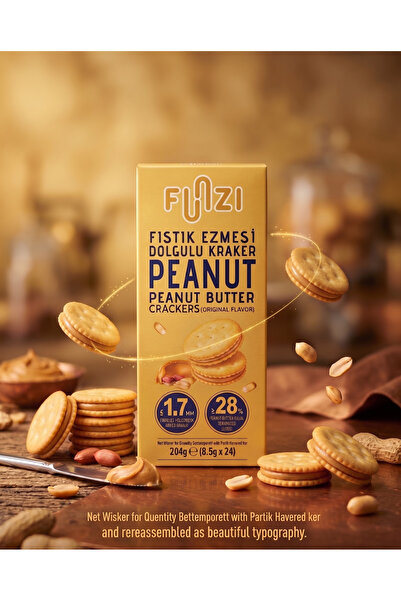 Funzi Gold Series – İncecik Çıtır Kraker Arası Akışkan Fıstık Ezmesi Dolgusu ...