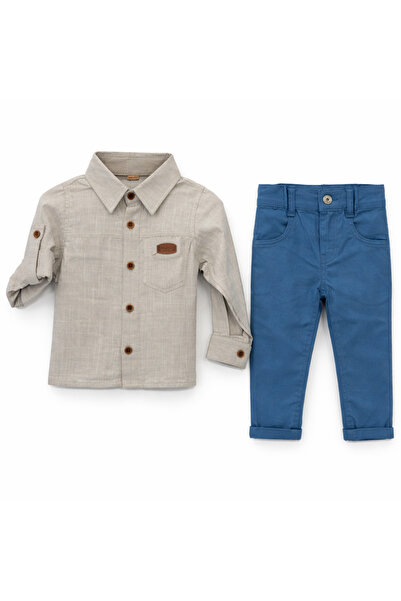 Bebelul 2-piece set: gray shirt and blue pants for boys, Oryeda