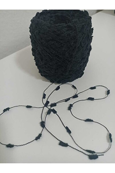 kartopya Siyah Ponpon Örgü İpi100 Gr