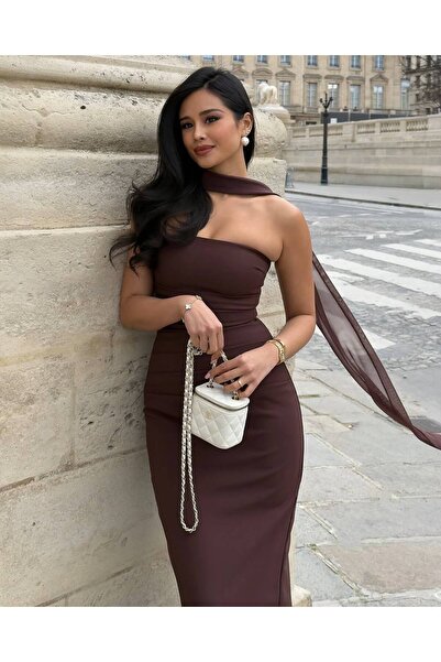 MEECY Φόρεμα - Καφέ - Basic