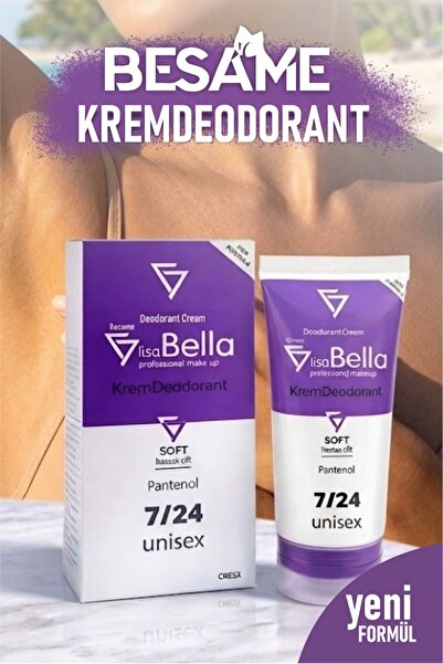 Besame Lisa Bella Serisi Hassas Ciltler için Bitkisel 48 Saat Etkili Krem Deo...