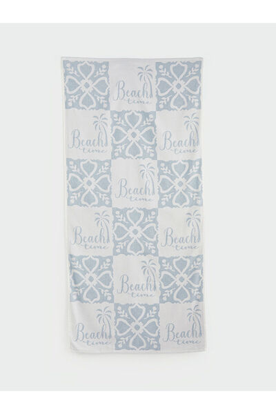 LC Waikiki Nevavm Checkered Patterned Women's Beach Towel with Difference in ...