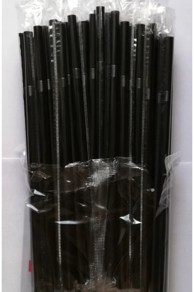 Merpak Ambalaj Kalın Pipet 50'li x 5 Paket(250 Adet) Jelatinli Sargılı Pipet Frozen Körüklü Pipet