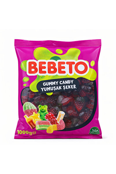 BEBETO Jelibon Tekli Paket 1 kg Çilek