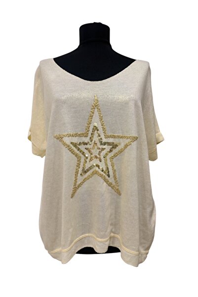 PHUTİ COLLECTION YILDIZ DETAYLI SİMLİ BLUZ