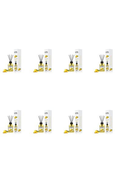 Eyfel Set 8x Odorizant de camera cu bete Eyfel, Ananas, 120 ml