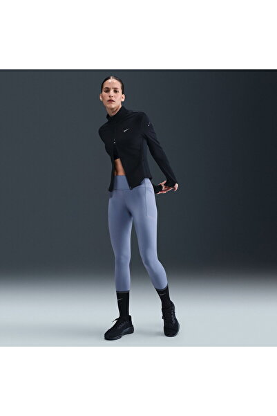 Nike HJ2252-499 Mavi Dri-Fit Swift High-Rise 7/8 Kadın Koşu Tayt