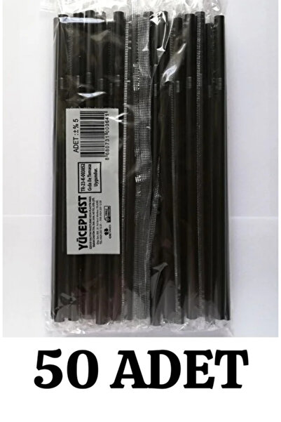 Merpak Ambalaj Kalın Pipet 50'li x 5 Paket(250 Adet) Jelatinli Sargılı Pipet Frozen Körüklü Pipet